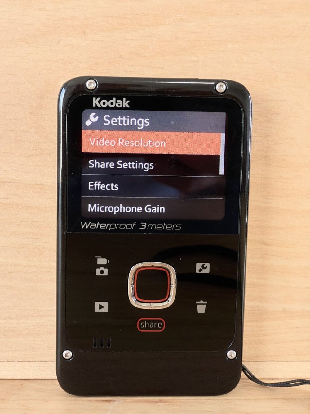 Kodak PlayFull ZE2 Waterproof 720p HD Pocket Video Camera Black Tested